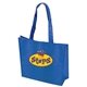aerial view a blue non woven textured tote bag - full color, image 2 of 2