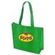 aerial view a green non woven textured tote bag - full color, image 2 of 2