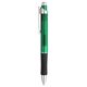 aerial view a green albany rubber grip gel ink click pen, image 1 of 2