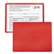 aerial view a red vaccine card holder, image 1 of 2
