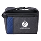 aerial view a dark blue mod lunch bag / cooler, image 1 of 6