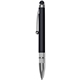 a metallic black iwriter(r) mini - stylus retractable ball point pen