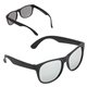 aerial view a black/silver palmetto colored - lens sunglasses, image 1 of 2