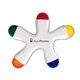aerial view a white fun crayon(tm) 5 color crayon - asi product design award winner, image 1 of 2