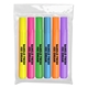 aerial view a clear bag with 6 highlighters brite spots(r) highlighters 6 ct - usa made, image 1 of 2