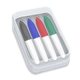 aerial view a clear box with 4 markers mini sharp mark(r) permanent markers in clear plastic box - 4 ct, image 1 of 2