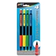 aerial view a as shown 4 packs mechanical pencils with rubber grip and eraser case of 60 sets, image 1 of 2