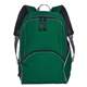 aerial view a hunter green atchison(r) rpet on the move backpack, image 1 of 3