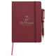 aerial view a burgundy notion leatherette journal with pen, image 1 of 5
