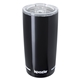 aerial view a black koozie(r) savannah vacuum tumbler with tritan(r) lid - 18 oz, image 1 of 8