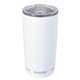 aerial view a white koozie(r) savannah vacuum tumbler with tritan(r) lid - 18 oz, image 1 of 8