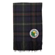 aerial view a navy and hunter green plaid blanket scarf, image 1 of 5