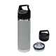 aerial view a gray 18 oz davenport stainless steel bottle, image 1 of 2
