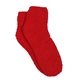 aerial view a red cozy fuzzy feet slipper socks, image 1 of 2