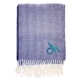 aerial view a navy eastport herringbone blanket, image 1 of 2