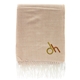 aerial view a tan eastport herringbone blanket, image 1 of 2