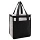 aerial view a black fresno non - woven cooler bag, image 1 of 3