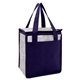 aerial view a navy fresno non - woven cooler bag, image 1 of 3