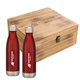 aerial view a group of 16 oz swiggy stainless steel bottle gift set, image 1 of 2