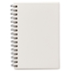 aerial view a white neoskin(r) hard cover spiral journal notebook, image 1 of 3