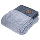 aerial view a grey super - soft plush blanket, image 1 of 3