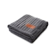 aerial view a gray leeman cable knit sherpa throw, image 1 of 6