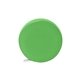 aerial view a lime green with white button 60 retractable cloth tape measure, image 1 of 3
