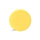 aerial view a yellow with white button 60 retractable cloth tape measure, image 1 of 3