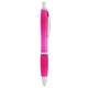 aerial view a translucent pink the nash comfort grip ballpoint click pen, image 1 of 3