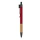 aerial view a red manoa ballpoint pen w / bamboo grip, image 1 of 3