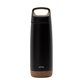 aerial view a black perka(r) axton 20 oz double wall, stainless steel bottle, image 1 of 5