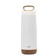 aerial view a white perka(r) axton 20 oz double wall, stainless steel bottle, image 1 of 5