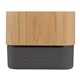 aerial view a grey cadence bamboo wireless light - up speaker, image 1 of 5