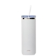 aerial view a white perka(r) trent 18 oz double wall, stainless steel hot / cold tumbler, image 1 of 7