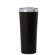 aerial view a black lontano 28 oz double wall, stainless steel travel tumbler, image 1 of 8