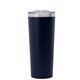 aerial view a navy lontano 28 oz double wall, stainless steel travel tumbler, image 1 of 8
