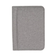 aerial view a grey sterling rpet zippered letter size padfolio, image 1 of 6