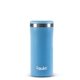 aerial view a light blue liquid fusion(r) 12 oz double wall, stainless steel skinny can cooler, image 1 of 10
