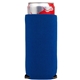 aerial view a blue slim can cooler holder, image 1 of 2