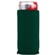 aerial view a dark green slim can cooler holder, image 1 of 2