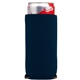 aerial view a navy blue slim can cooler holder, image 1 of 3