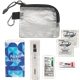 aerial view a black cold flu deluxe safety and wellness kit, image 1 of 2