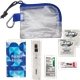 aerial view a blue cold flu deluxe safety and wellness kit, image 1 of 2