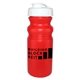 aerial view a red bottle & white lid 20 oz cycle bottle with flip top cap, image 2 of 2