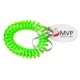 a lime bracelet coil keychain