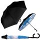 aerial view a clouds reversible umbrella, image 1 of 2