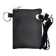 aerial view a black tall stretchy ear bud pouch, image 1 of 2