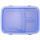 aerial view a blue lunch to go container, image 1 of 2