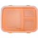 aerial view a orange lunch to go container, image 1 of 2