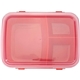 aerial view a red lunch to go container, image 1 of 2